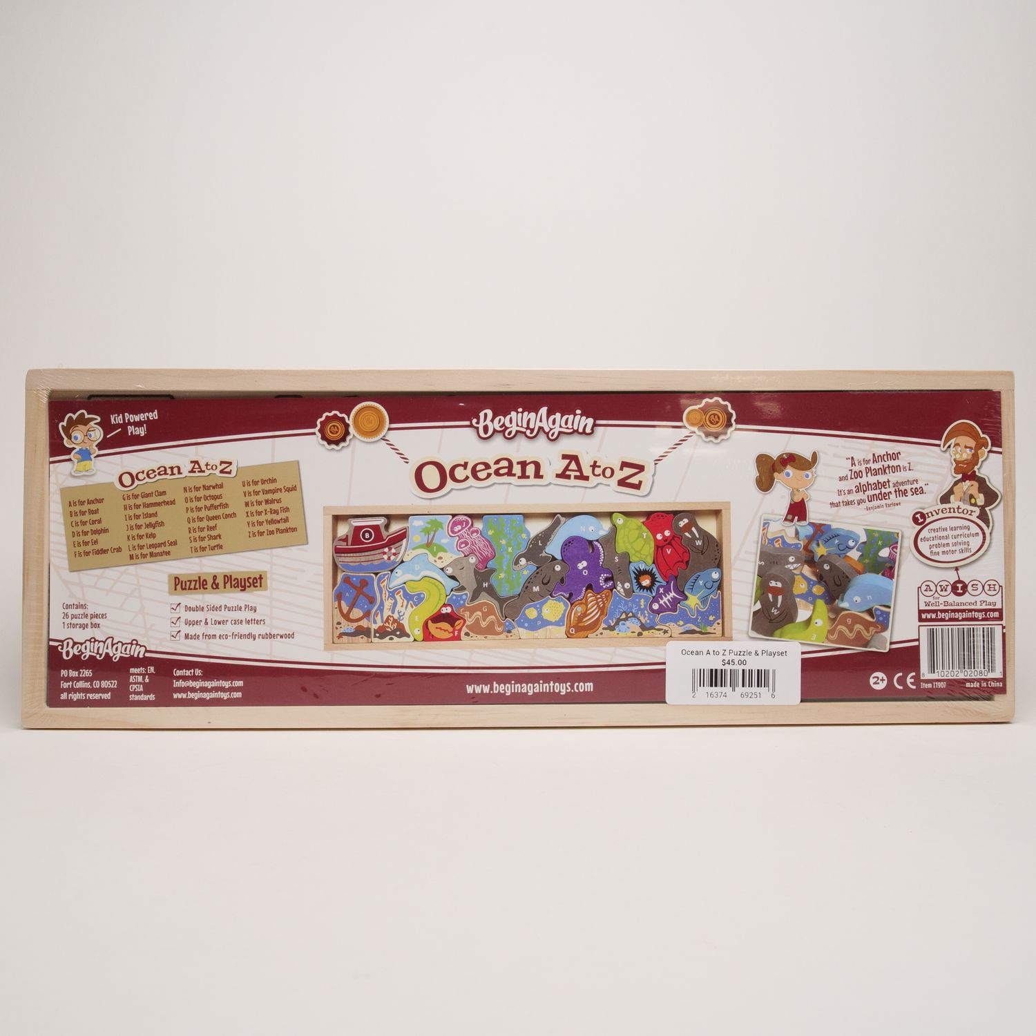 Ocean A to Z Puzzle & Playset