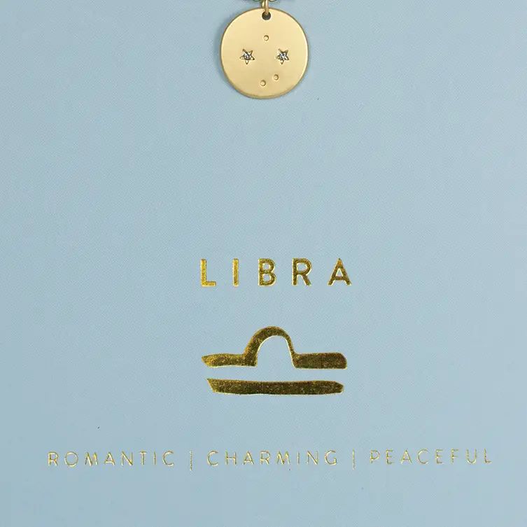 Zodiac Necklace Gold Libra