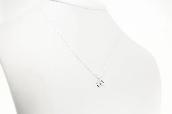 SG Wave Disk Necklace Silver