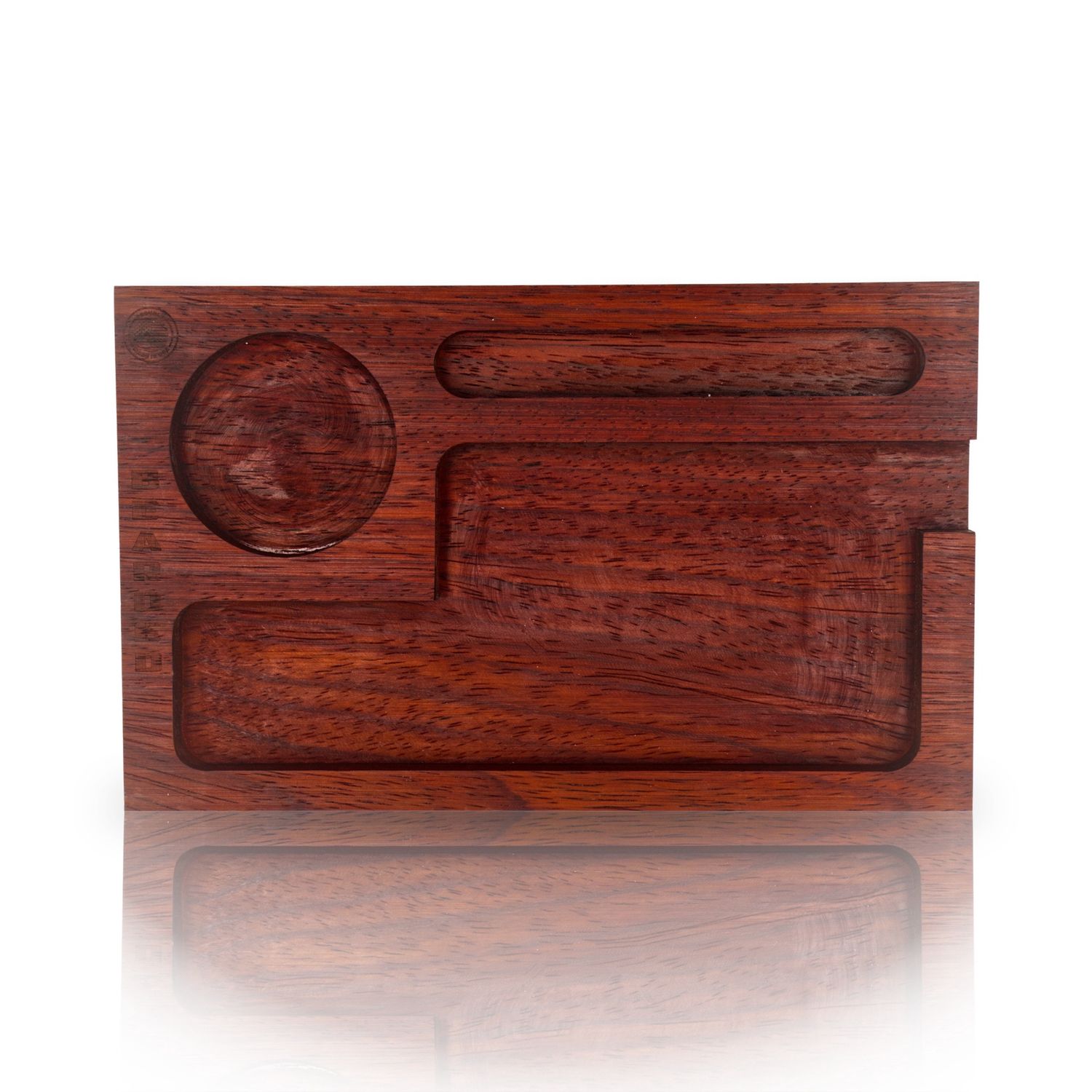 Bearded Rolling Trays - Large, Wood Type: Padauk