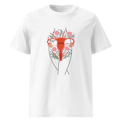 Uterus Diagram Unisex Organic Cotton T-Shirt