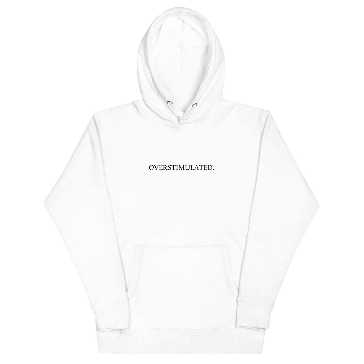 Black Small Print Unisex Hoodie