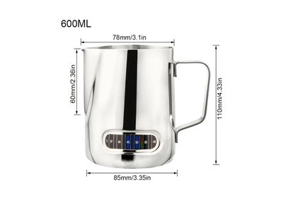 Thermometer Milk Pitcher 600ml