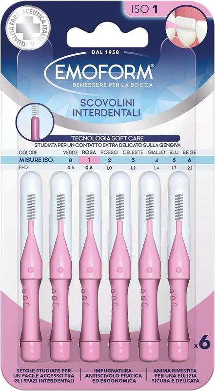 Scovolini Emoform 6 pezzi – ISO 1 ROSA