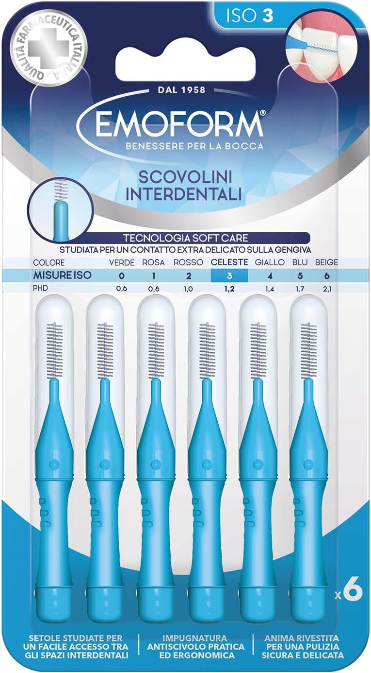 Scovolini Emoform 6 pezzi – ISO 3 CELESTE