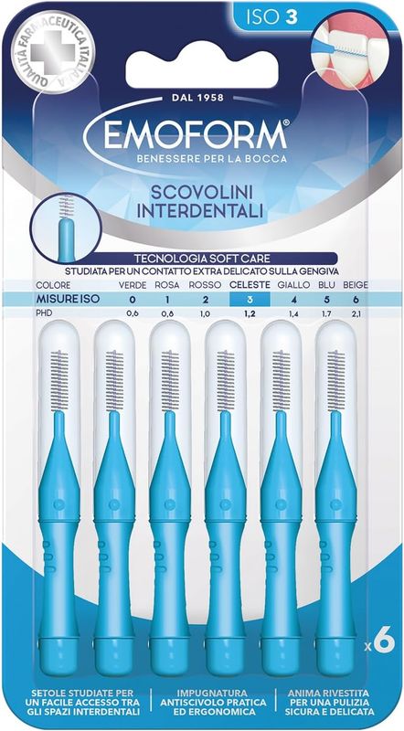 Scovolini Emoform 6 pezzi – ISO 3 CELESTE