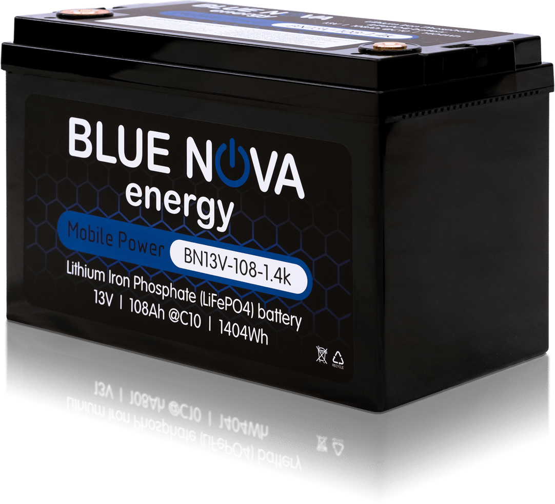 Blue Nova 108Ah 13V - 1.4KWh Lithium iron phosphate battery