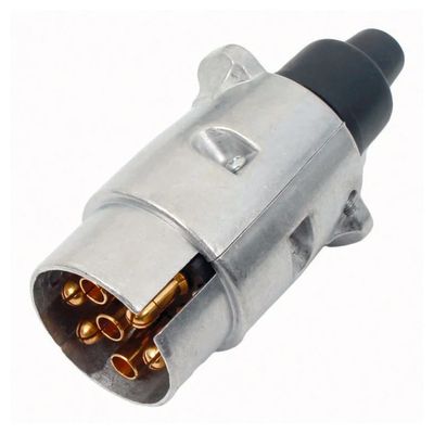 Metal trailer socket 7 Pin male