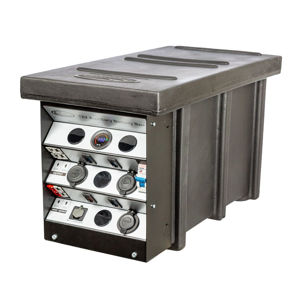 National Luna 12V Auxiliary Battery Box – Black