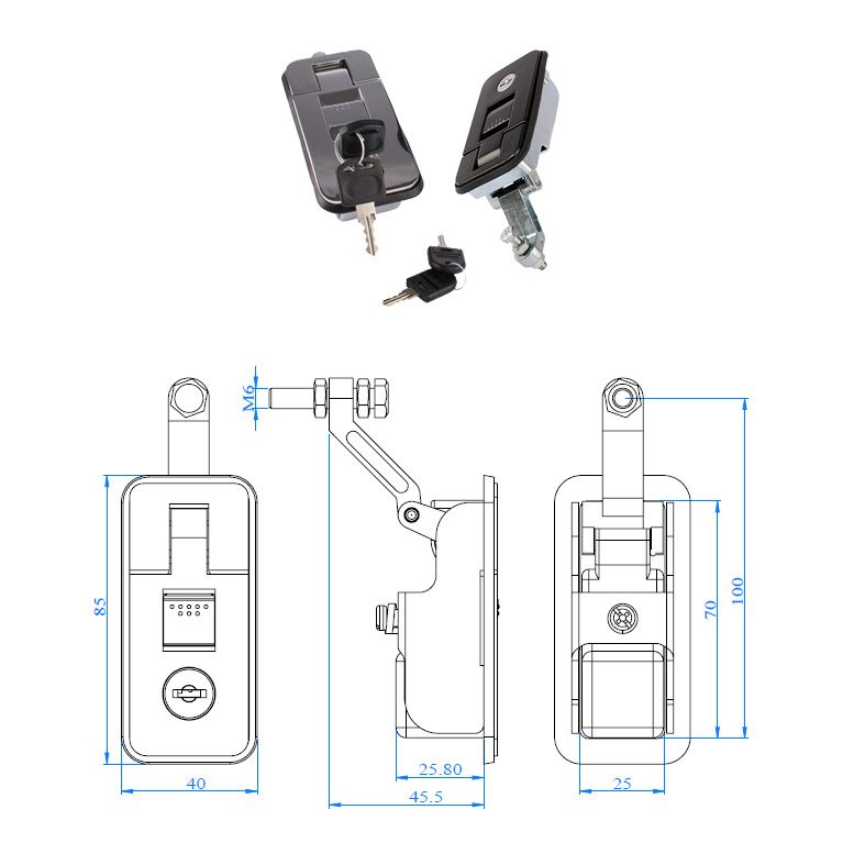 Pressure lever lock