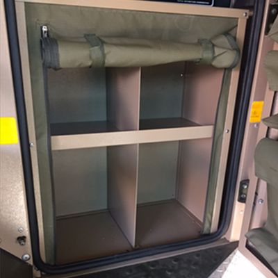 Courage Cupboard behind fridge