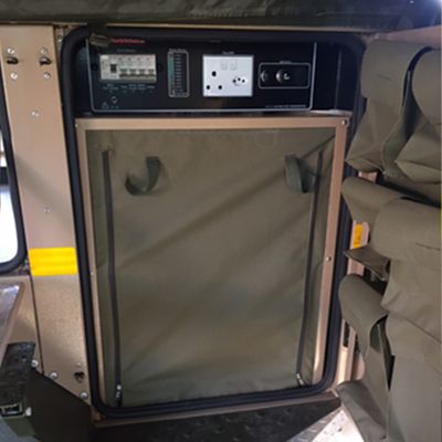 Courage Cupboard behind fridge