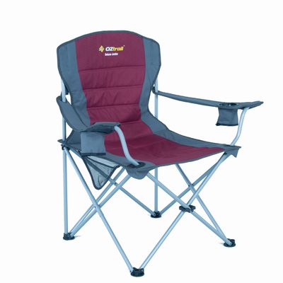 OZtrail Deluxe Jumbo Arm Chair - 140kg - Maroon
