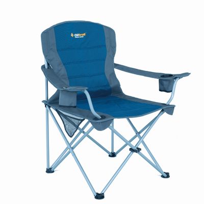 OZtrail Deluxe Jumbo Arm Chair- 140Kg - Blue