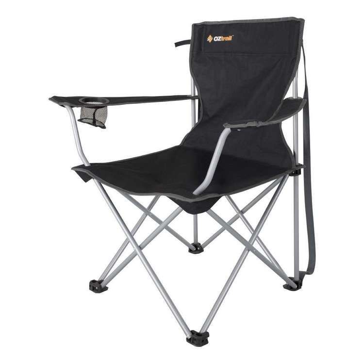 OZtrail Hamilton Chair Black - 100kg