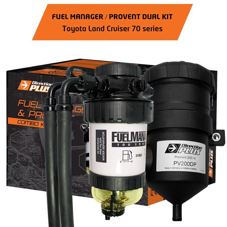 FUEL MANAGER PRE-FILTER + CATCH CAN KIT LAND CRUISER 70