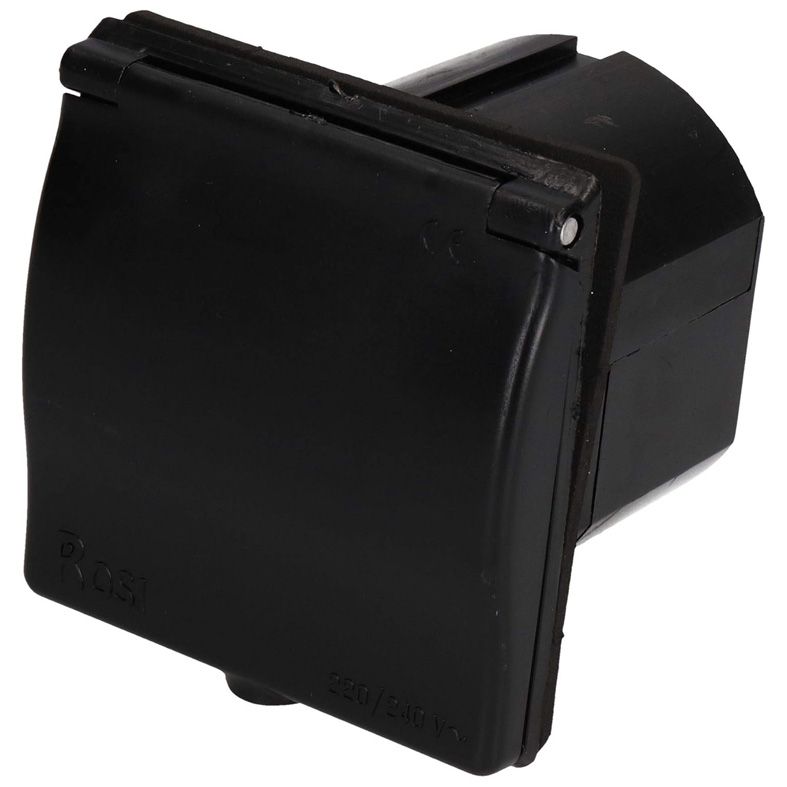 Caravan Inlet box - Black 230v 16A