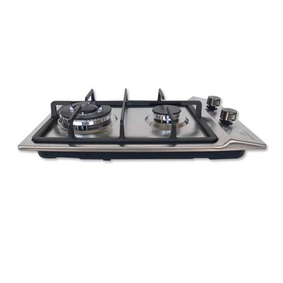 Dewhot 2 Burner Gas Hob Stainless Steel 30cm