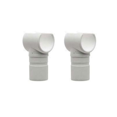 T-Clamp Clip-on - 22mm - 25mm - White &amp; Black - 2Pcs
