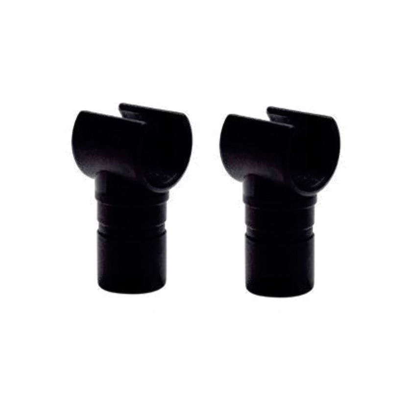 T-Clamp Clip-on - 22mm - 25mm - White &amp; Black - 2Pcs