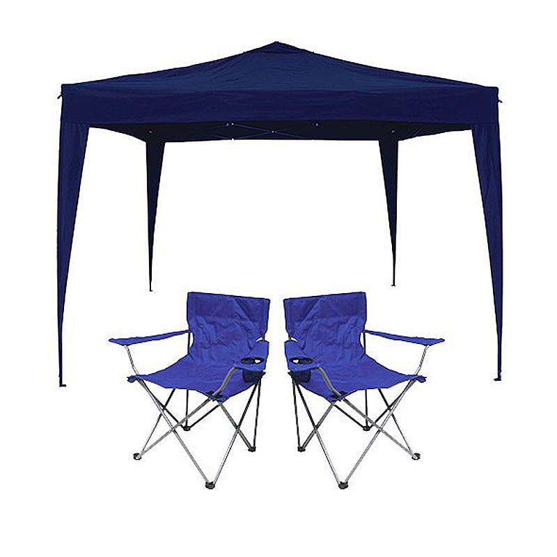 Afritrail 3X3M Gazebo Chair Combo - Blue only