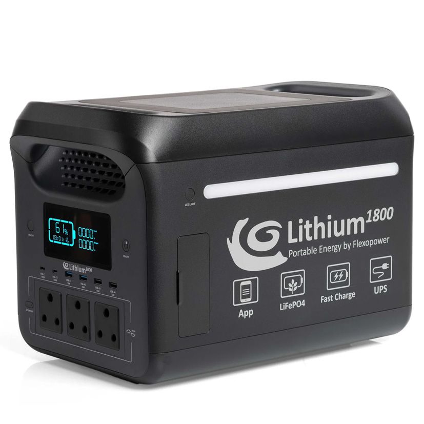 Lithium1800 Portable Power Station by Flexopower
