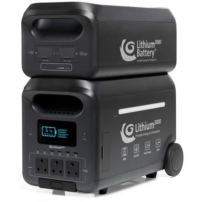 Extra Battery 2560Wh For Lithium3000 Portable Power Station By Flexopower