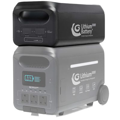 Extra Battery 2560Wh For Lithium3000 Portable Power Station By Flexopower
