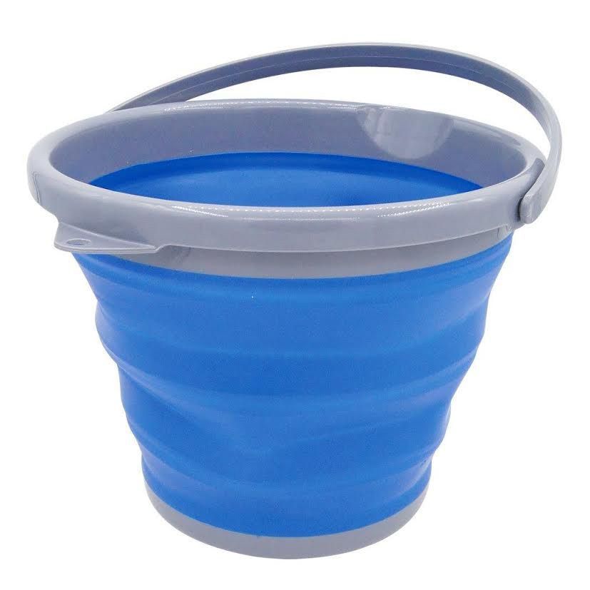 Leisure Quip 10L Foldable Bucket – Blue &amp; Grey