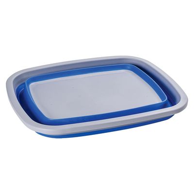 Leisure Quip Rectangular Foldaway Washing Up Bowl – Large Blue &amp; Grey