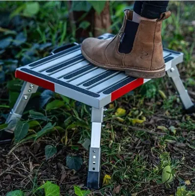 Heavy Duty Height Adjustable Single Steel Step