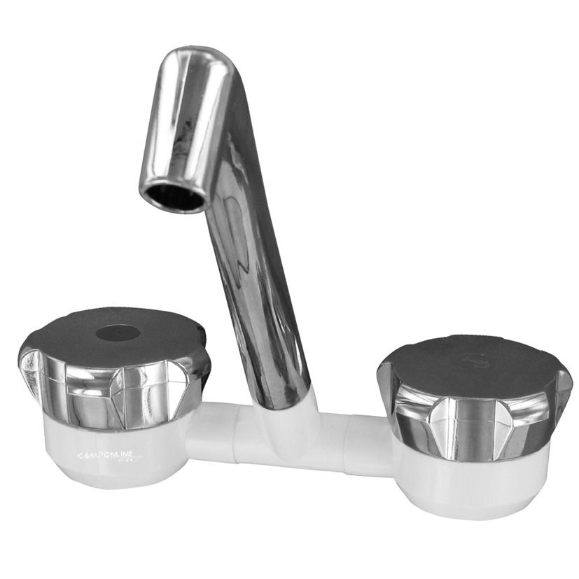 Water mixer Hot &amp; Cold - Fold Down Spout c/w Microswitch