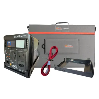 Flexopower Lithium700-Sb50 Power Station &amp; Namib240w Solar Combo