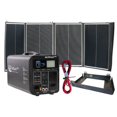 Flexopower Lithium1200-Sb50 Power Station &amp; Namib240w Portable Solar Combo