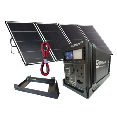 Flexopower Lithium1200-Sb50 Power Station &amp; Kalahari400w Portable Solar Combo