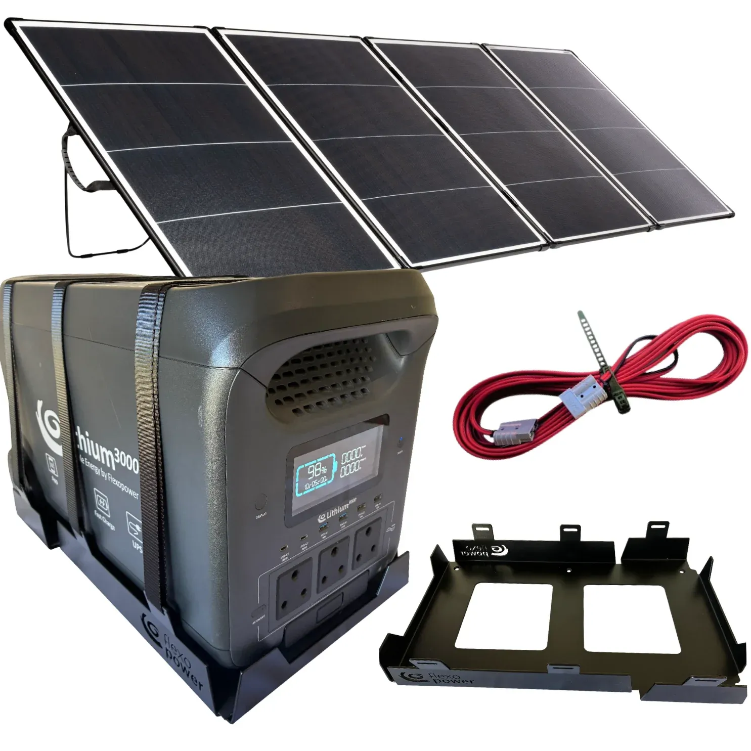 Flexopower Lithium3000 &amp; Kalahari400w Solar Combo
