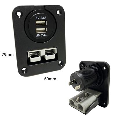 Lumeno Square Connector Panel with Dual 2.4A USB Socket Lumeno Square Connector Panel with Dual 2.4A USB Socket