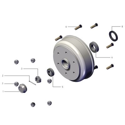 Brake Drums 230 SN - 1800kg Axle