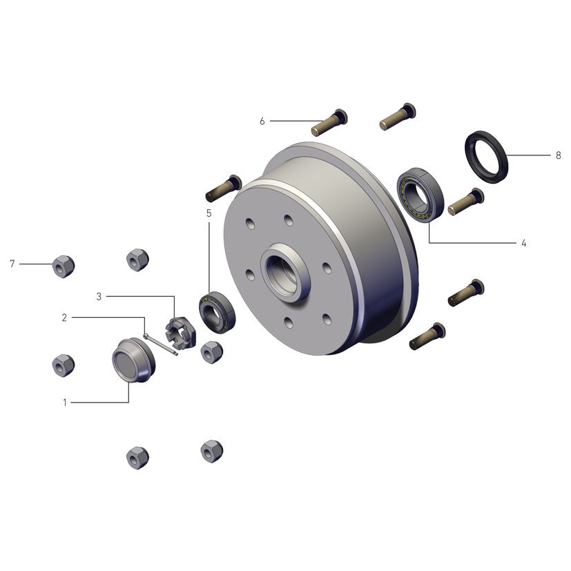 Brake Drums 2052 - 1600kg Axle