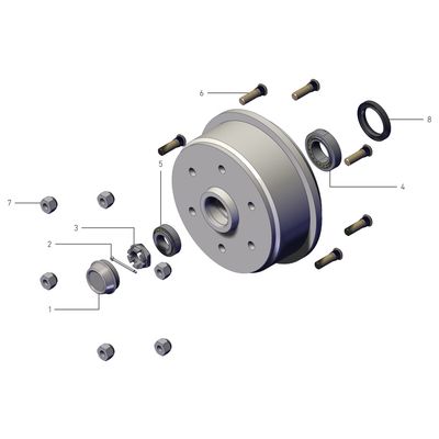 Brake Drums 2052 - 1600kg Axle