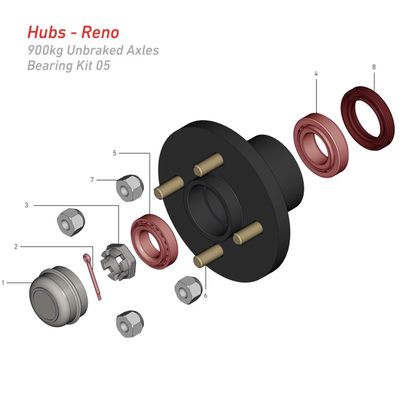 Bearing Kit No5 - 44649/10-67048/10 Seal 40-60-10