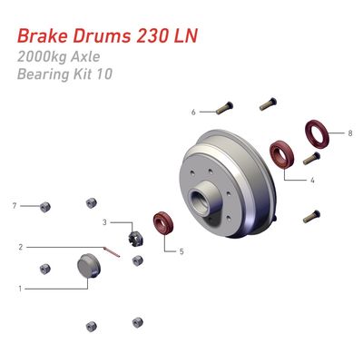 Bearing Kit No10 - 32006/32008 Seal 45/72/10