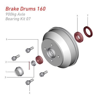Bearing Kit No7 - 11749/10-45449/10 Seal 38/52/7