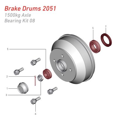 Bearing Kit No8 - 11949/10-67048/10 Seal 42/62/7