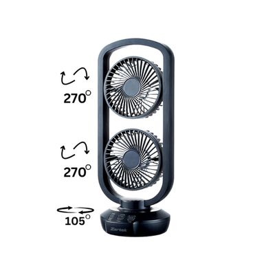 Rechargeable Air Circulating Double Fan