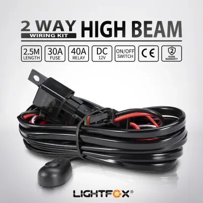 Lightfox 2 Way High Beam Wiring Loom Harness