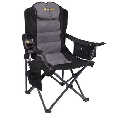 OZtrail Big Boy Arm Chair 220kg Black