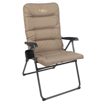 OZtrail Coolum 5-Position Padded Arm Chair 150kg