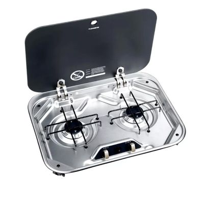 Dometic 2 Burner Gas Hob With Glass Lid