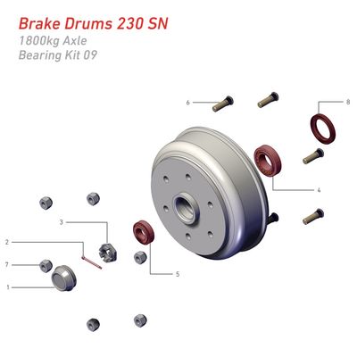 Bearing Kit No9 - 32005/32007 Seal 42/62/7